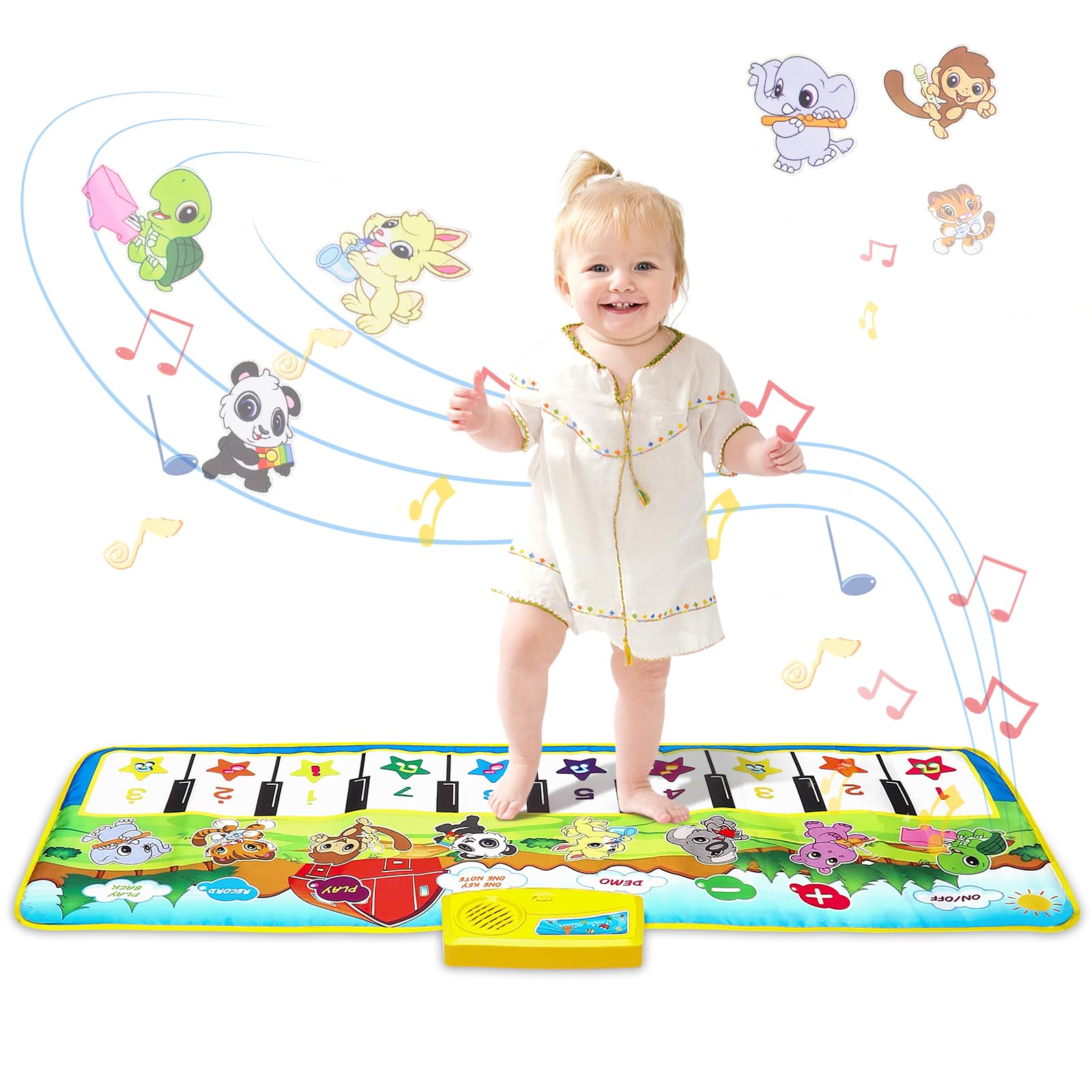 M SANMERSEN piano mat with 10 keys for interactive music play.
