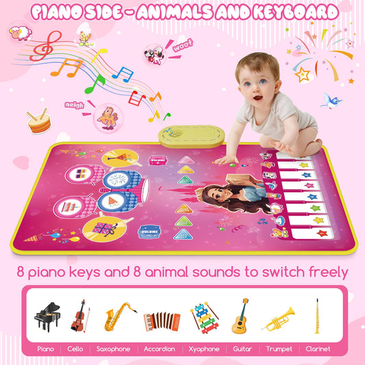 M SANMERSEN Piano Mat shows 8 keys and animal sounds.