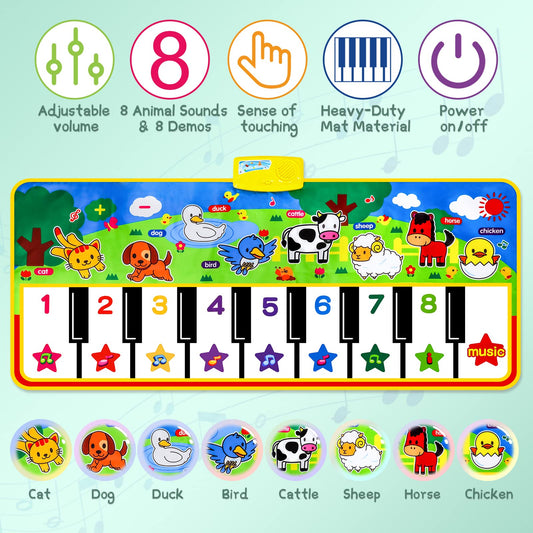 M SANMERSEN Piano Mat animal sounds spark imagination during pretend play.
