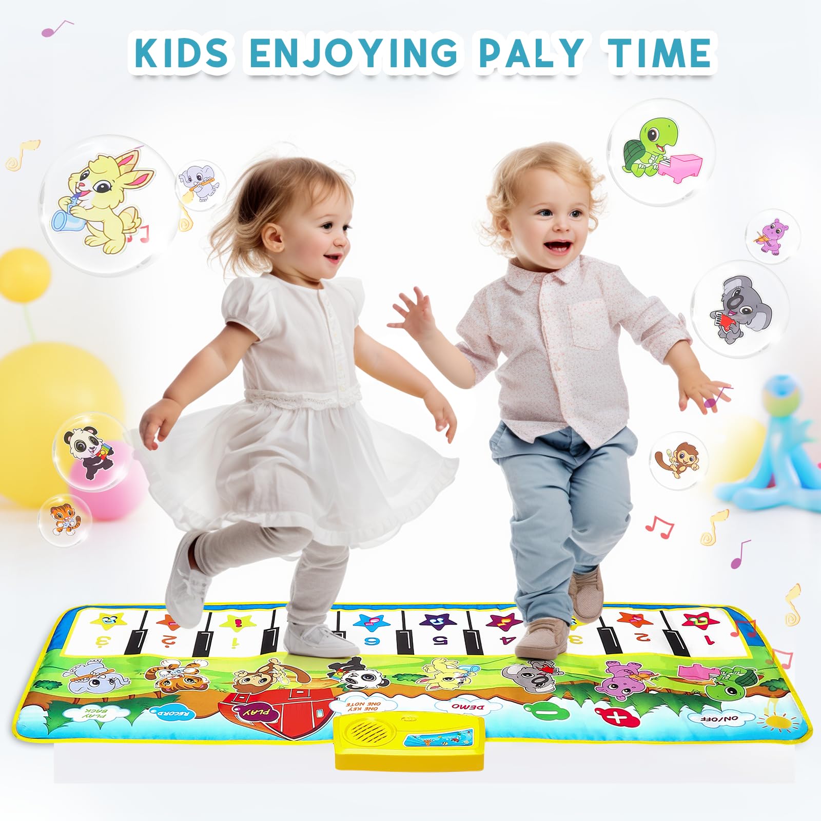 M SANMERSEN piano mat is battery powered for portable fun anywhere.