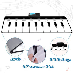M SANMERSEN Piano Mat child playing on colorful keys during playtime.