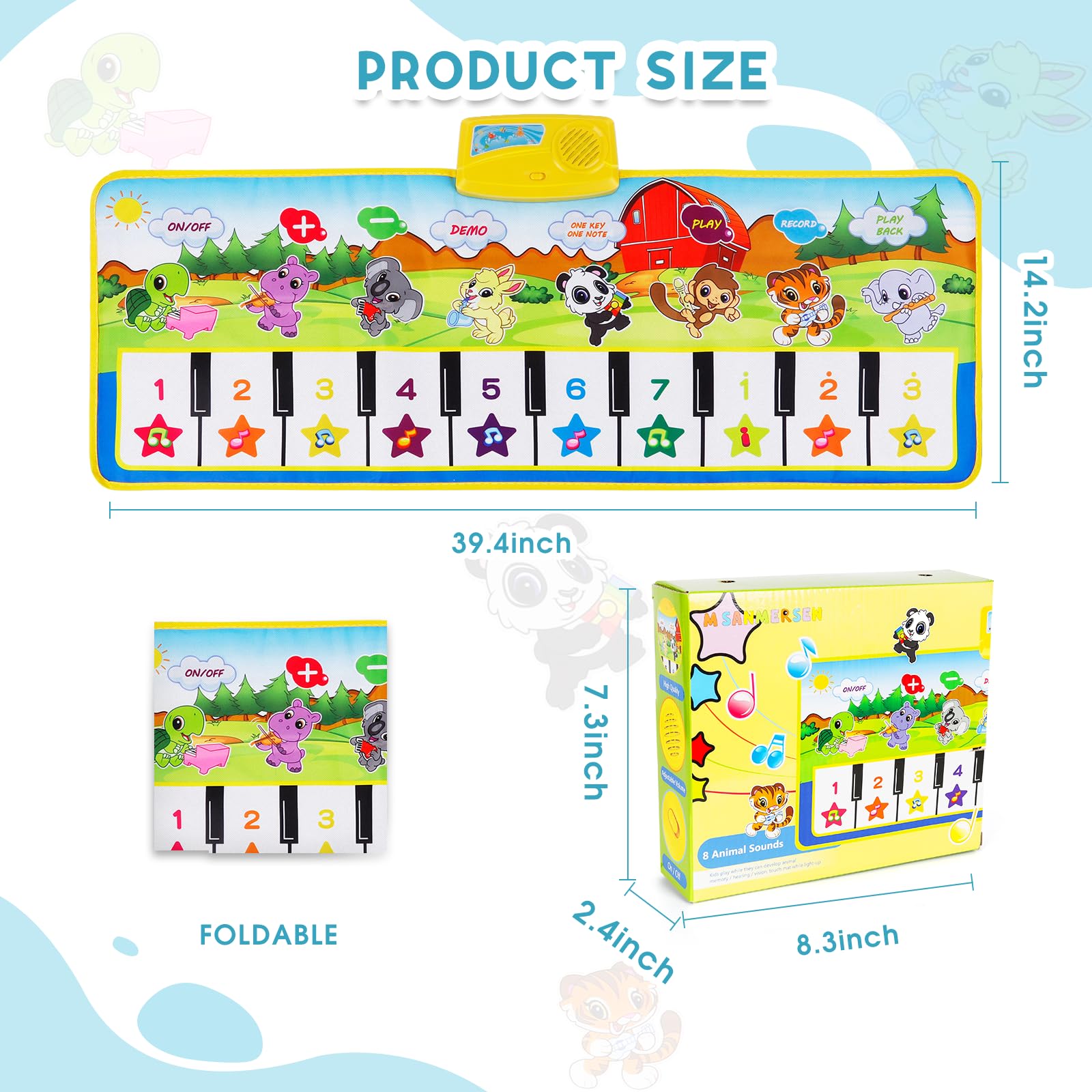 M SANMERSEN piano mat makes a gift-ready learning toy for kids.