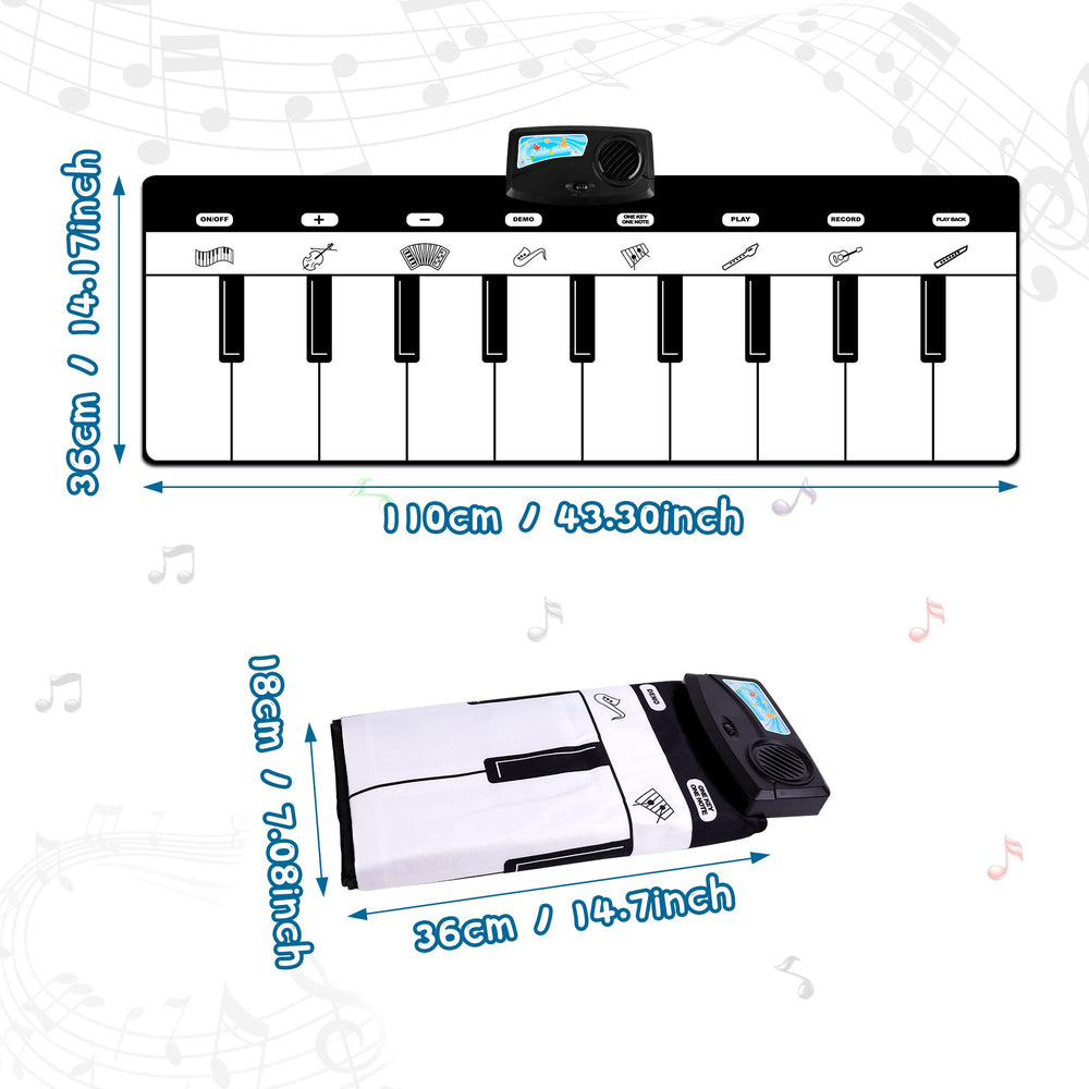 M SANMERSEN Piano Mat portable size for indoor and outdoor fun.