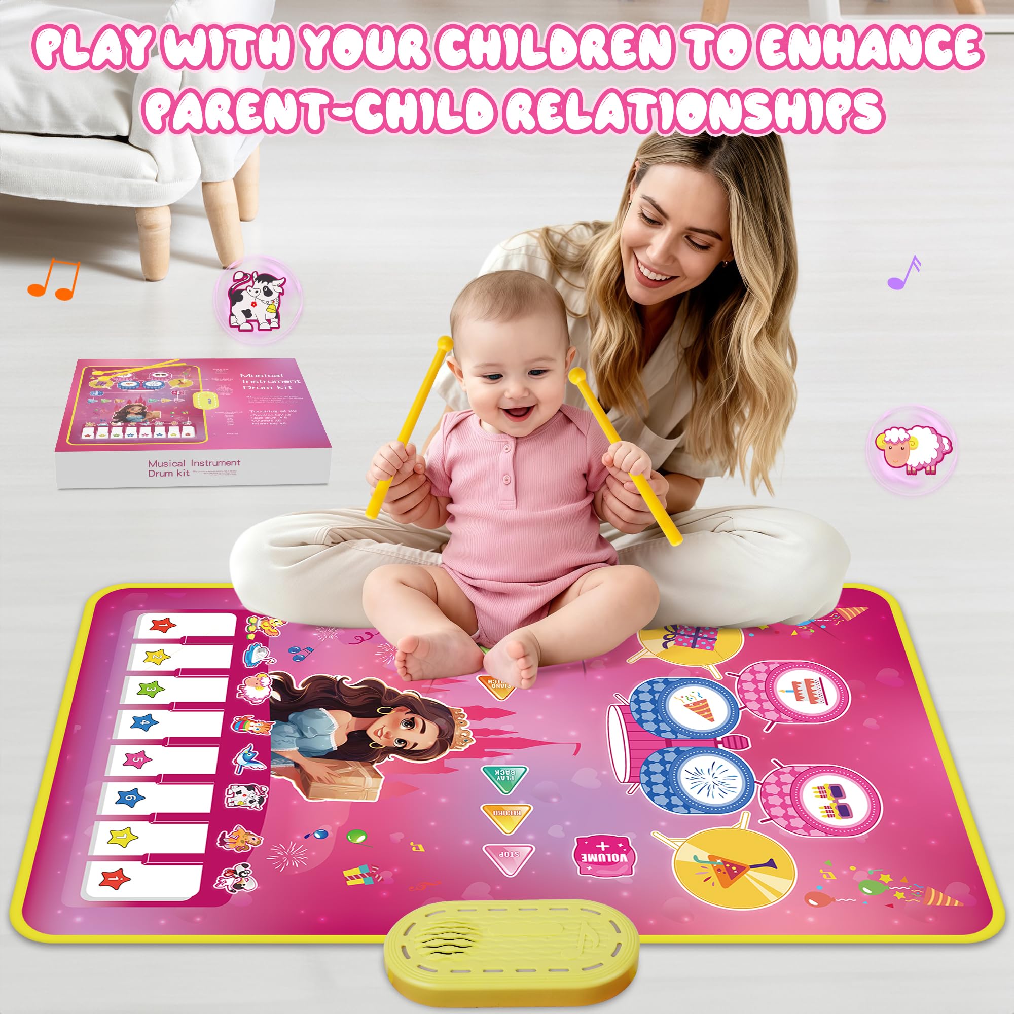 M SANMERSEN Piano Mat has a touch-sensitive surface for intuitive play.
