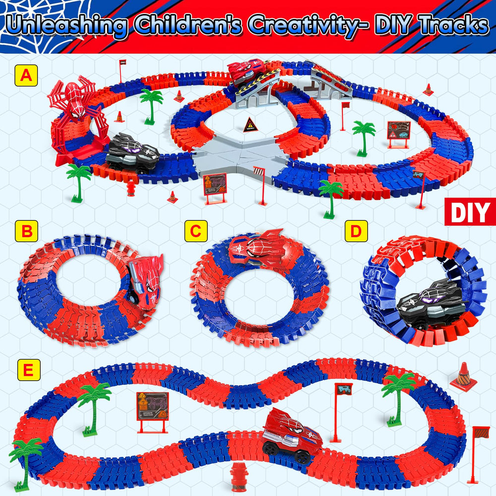 Bridge and curves on the modular spider race track for dynamic layouts.