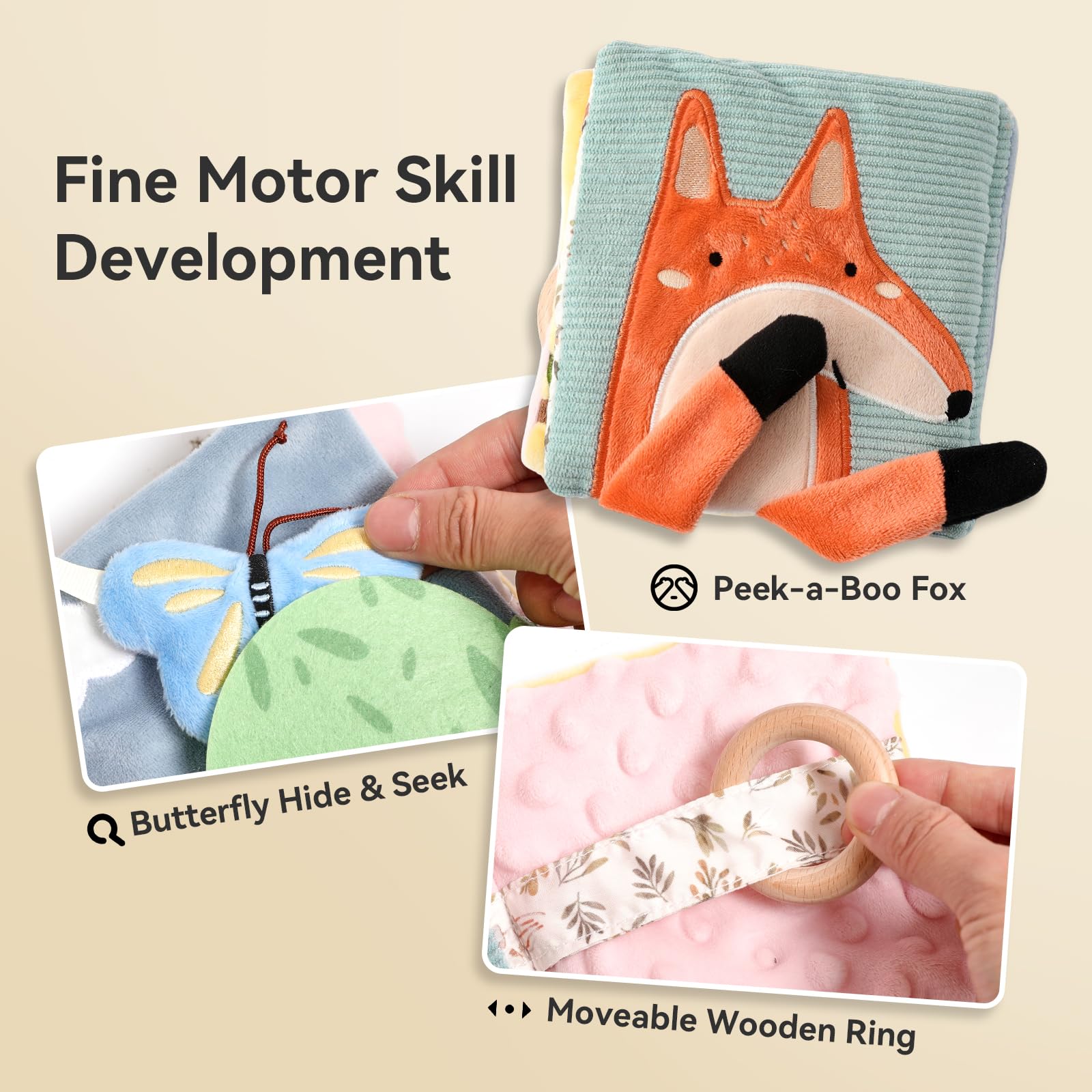 Macabaka movable wooden ring page supports fine motor skills through interactive play