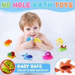 MACALOCA no-hole hygienic sea animal bath toy ensures safe, leak-free use.