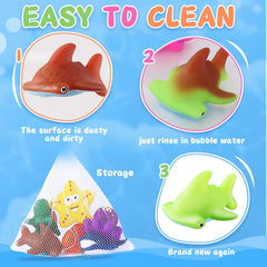 MACALOCA quick-drying mesh bag keeps bath toys dry and organized.