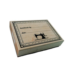 Madam Sew fabric stamp pad for custom name on clothing labels.