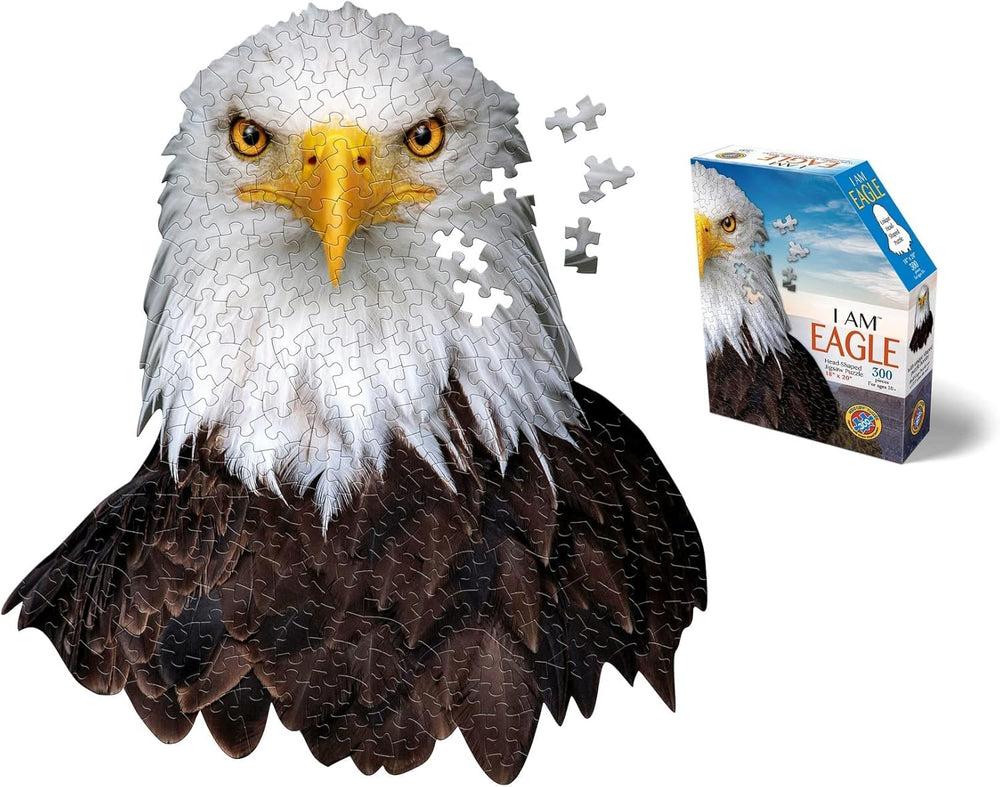 Madd Capp I AM Eagle puzzle border shows bird-shaped edges for a unique challenge.