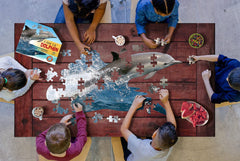 Madd Capp Lil Dolphin puzzle with fold-out poster side for display