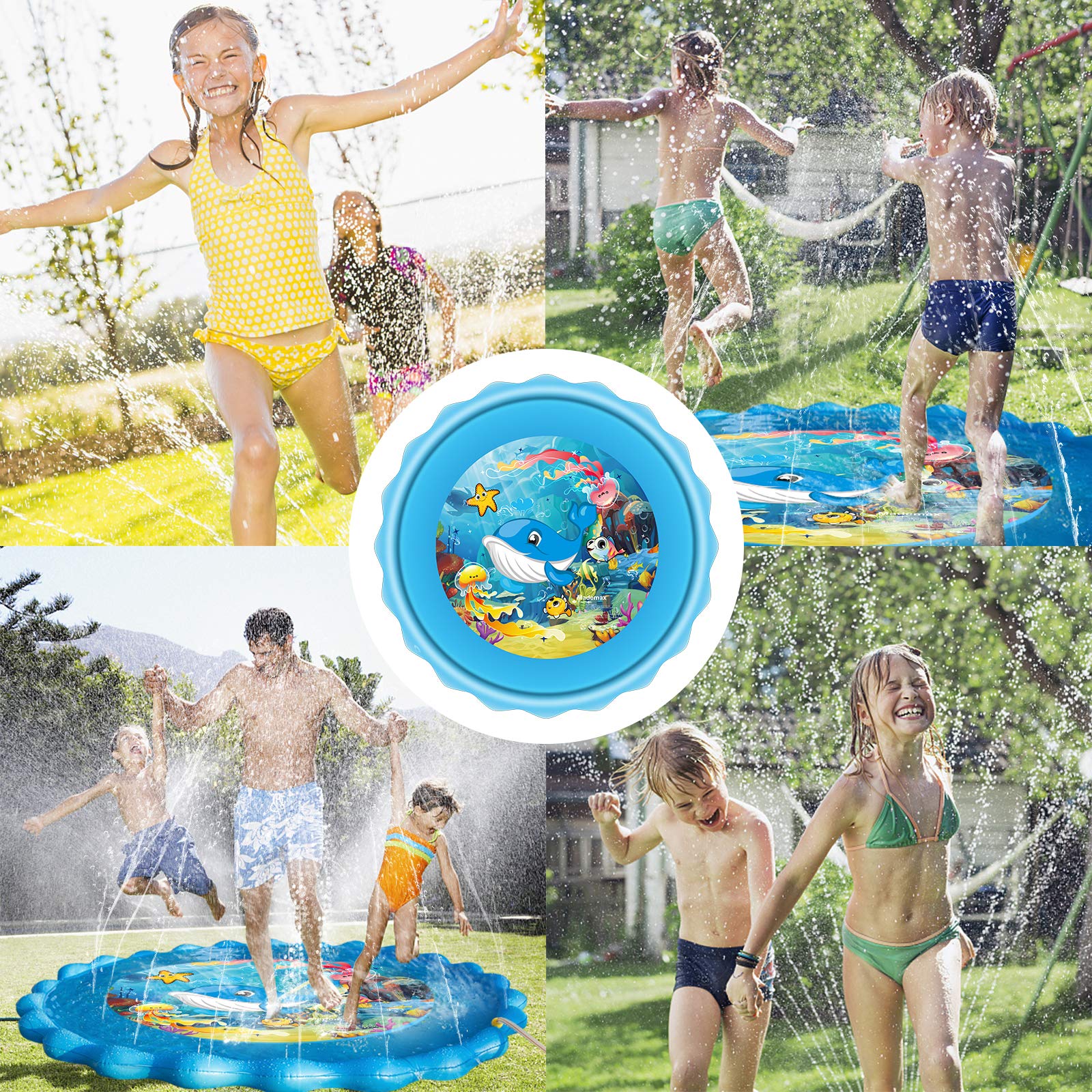 Mademax splash pad safe no chemicals for worry-free water play