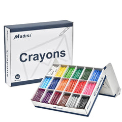 Madisi crayon bulk-pack box for classroom storage and organization.