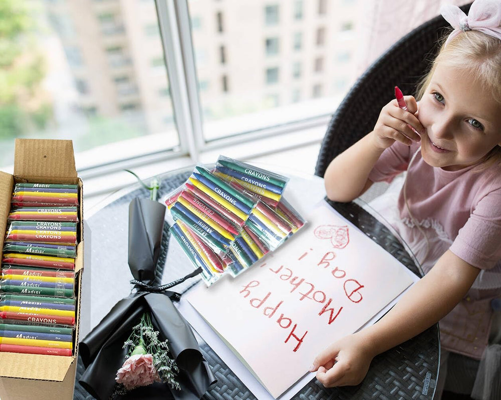 Madisi non-toxic label confirms child-safe art supplies for kids aged three