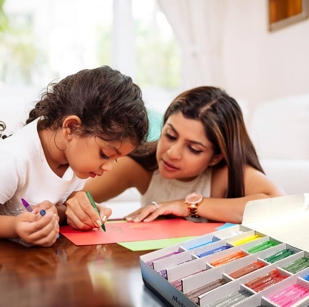 Madisi non-toxic crayons safe for children 3 and up in art.