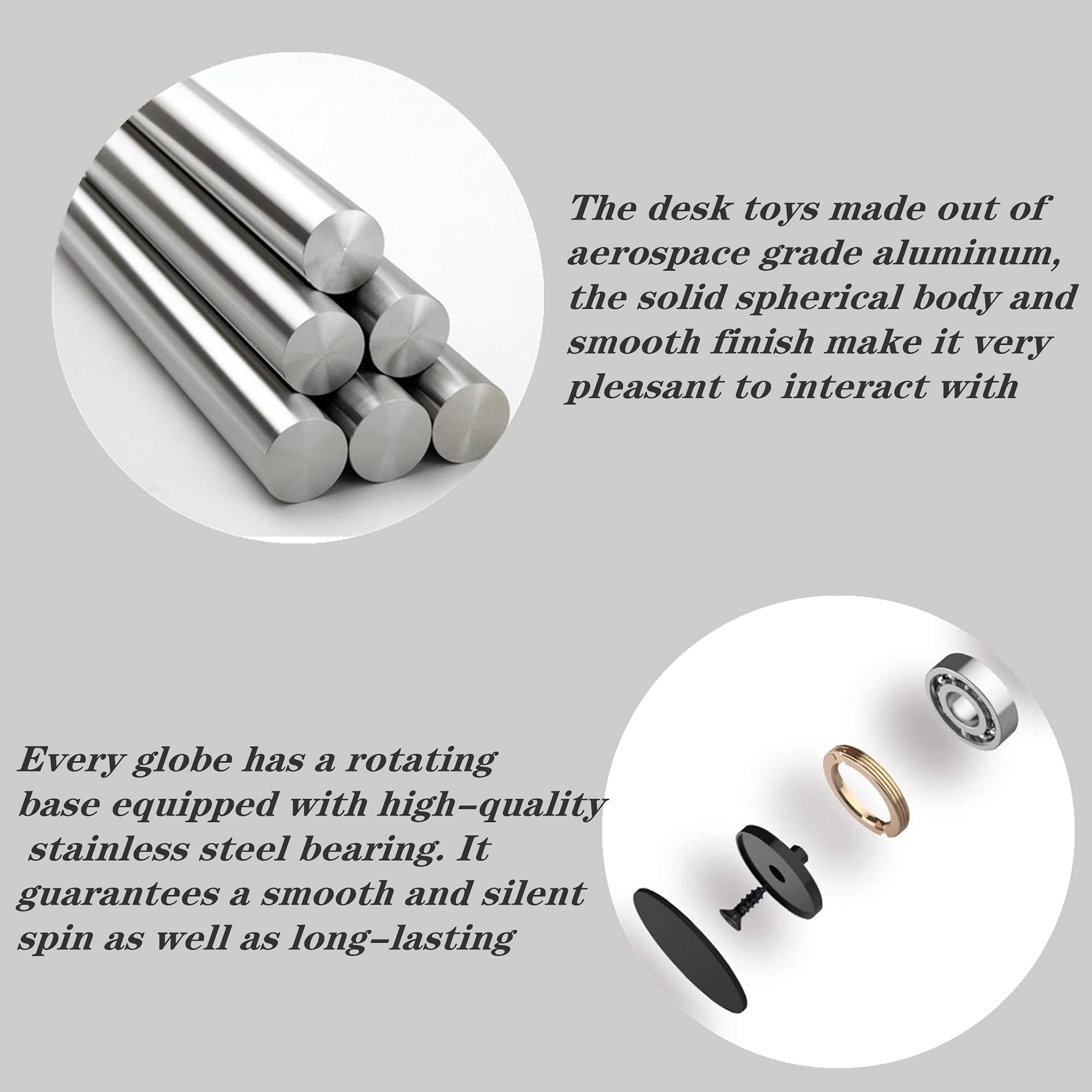 MADNIU stainless steel bearing delivers a smooth, silent spin.