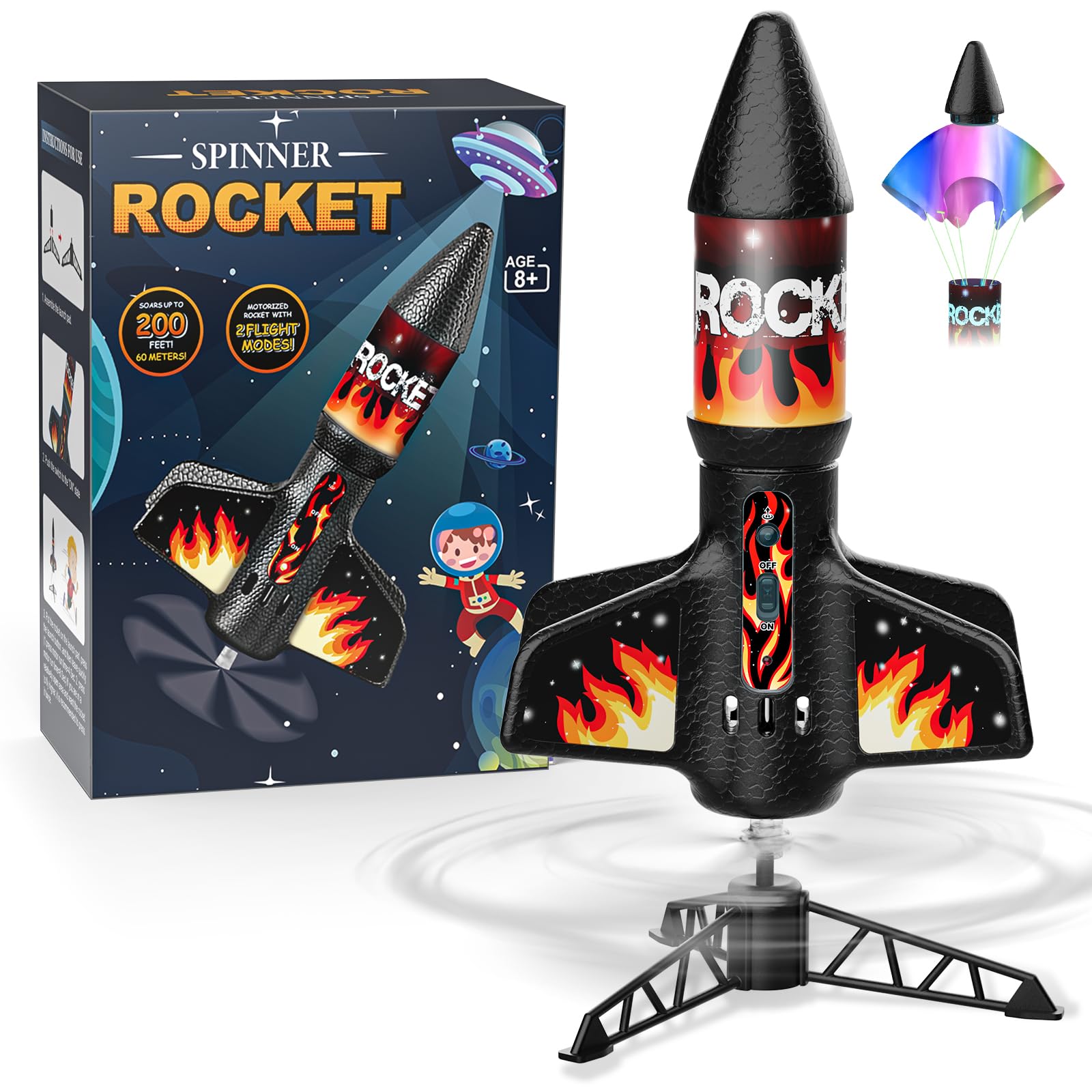 Mafbeanl rocket launcher for kids with easy push-button launch action