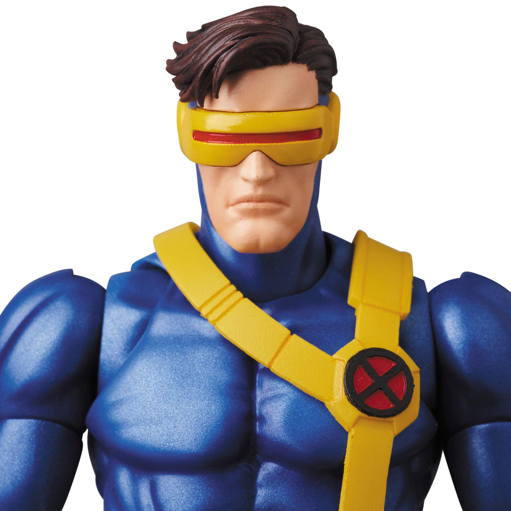 Detail close-up of Cyclops face expression in Mafex Comic Ver. line