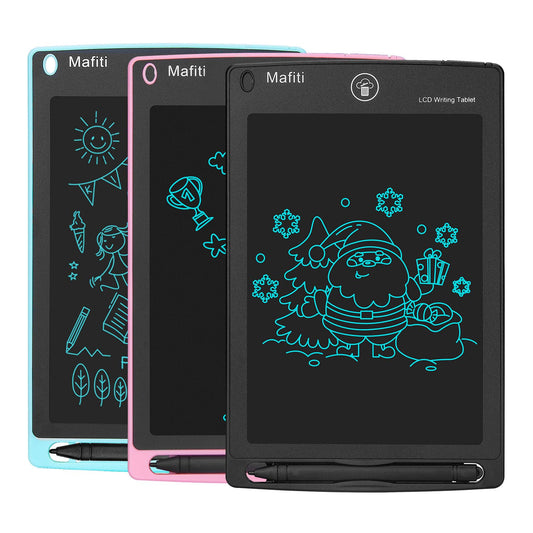 Mafiti 3-pack LCD writing tablet 8.5-inch ready for on-the-go doodling and drawing.