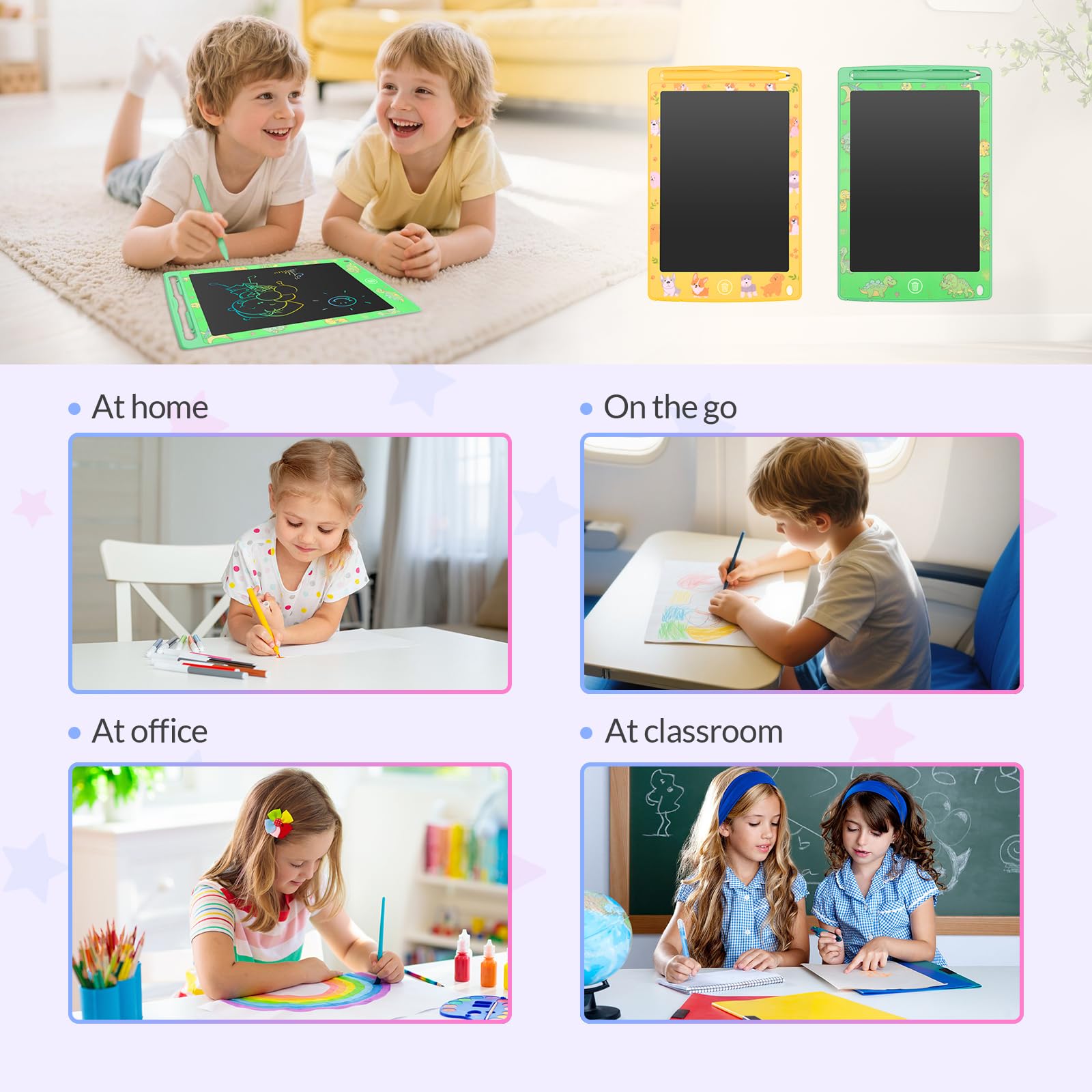 mafiti LCD Writing Tablet 8.5-inch kick-stand, easy message display for family and coworkers.