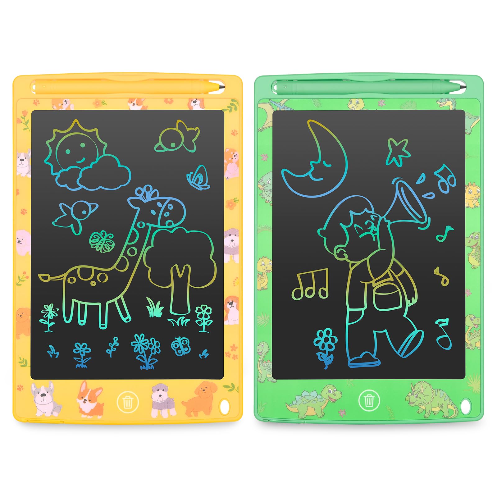 mafiti LCD Writing Tablet 8.5-inch pink front view, great for kids' doodles and notes.