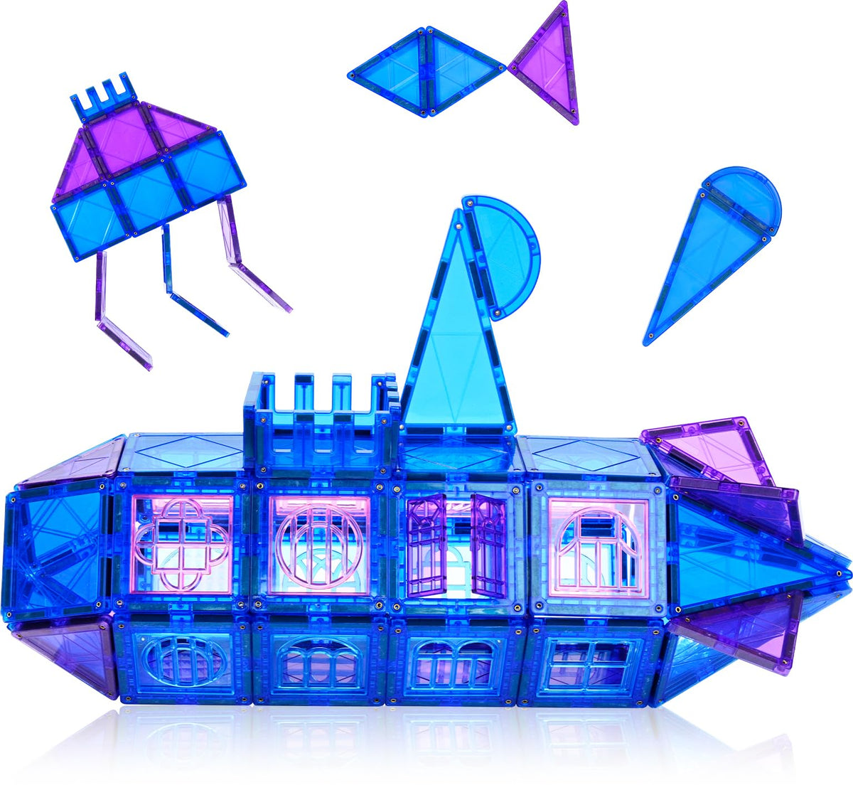 MAGBLOCK 102pcs magnetic tiles set for creative STEM play and building fun
