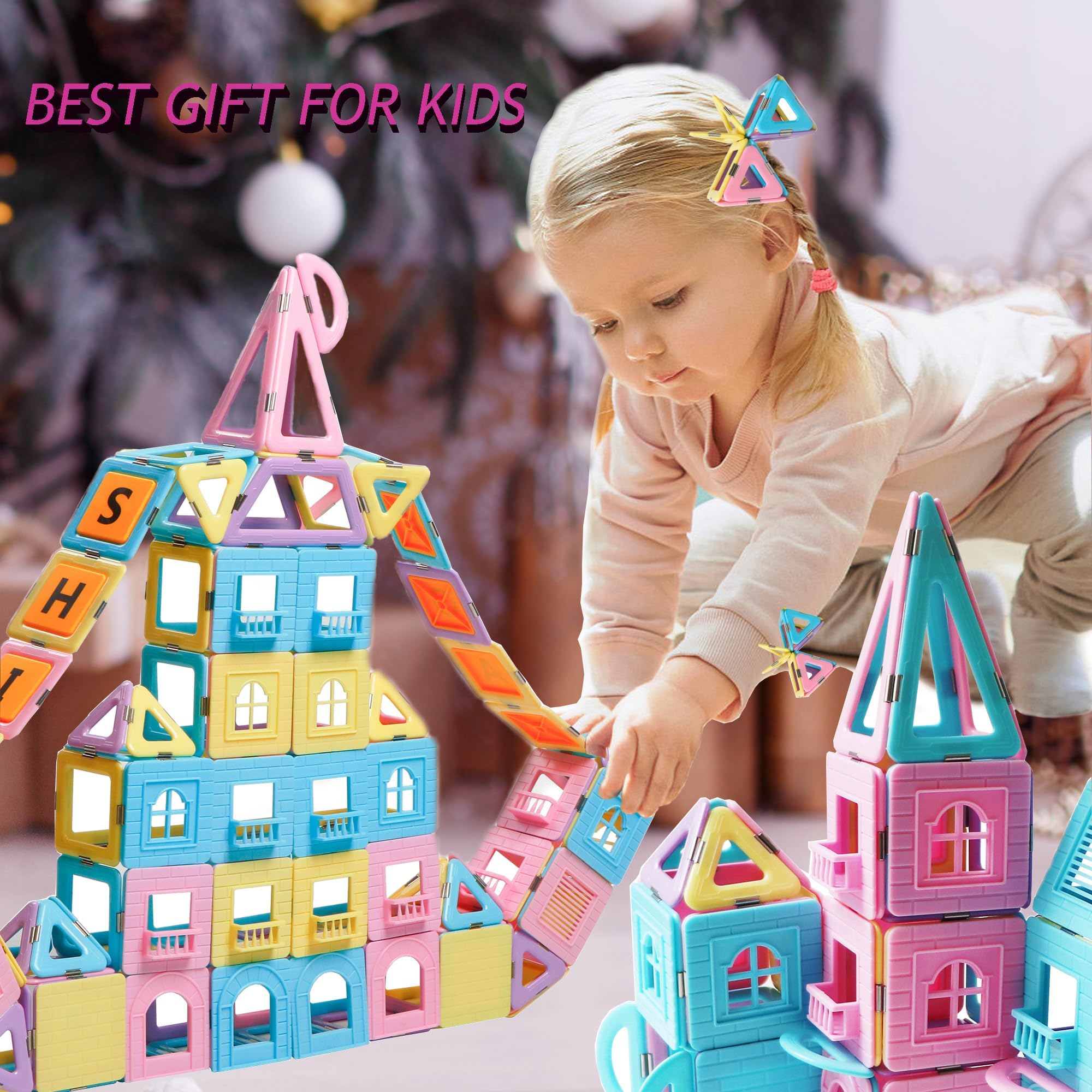 MAGBLOCK 103-piece set invites collaborative family building sessions.