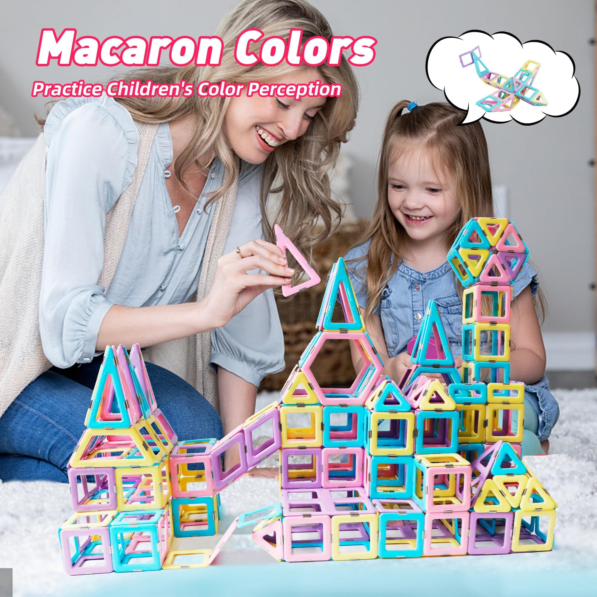 MAGBLOCK storage bucket makes quick cleanup after playtime easy.