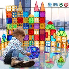 MAGBLOCK storage case and manual keep sets organized for easy play.