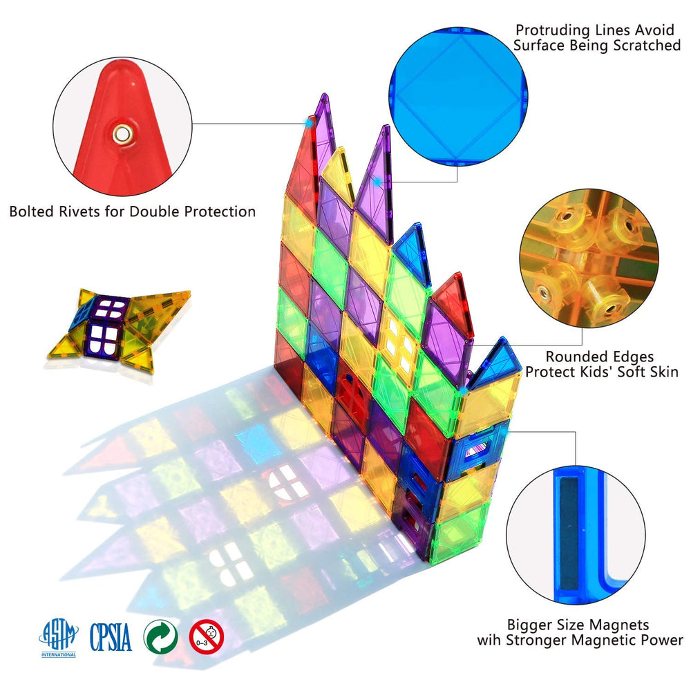 MAGBLOCK strong magnets design enhances easy, sturdy assemblies during play.