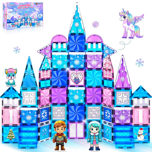 Magbubp princess castle tiles 112pcs for imaginative building and storytelling