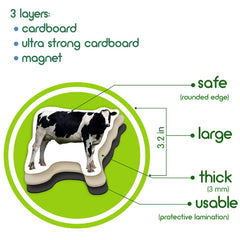 Magdum pig fridge magnet invites memory games and animal awareness