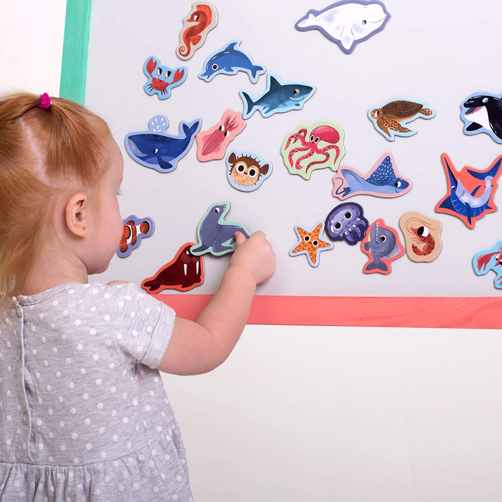 Magdum Sea Animals colorful fridge magnets for everyday learning