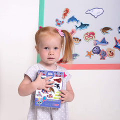 Magdum Sea Animals large magnets on a metal surface for open-ended play