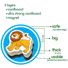 MAGDUM Zoo magnetic puzzle giraffe on board aids focus and spatial awareness.