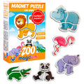 MAGDUM Zoo magnetic puzzle lion on fridge supports early learning through engaging play.