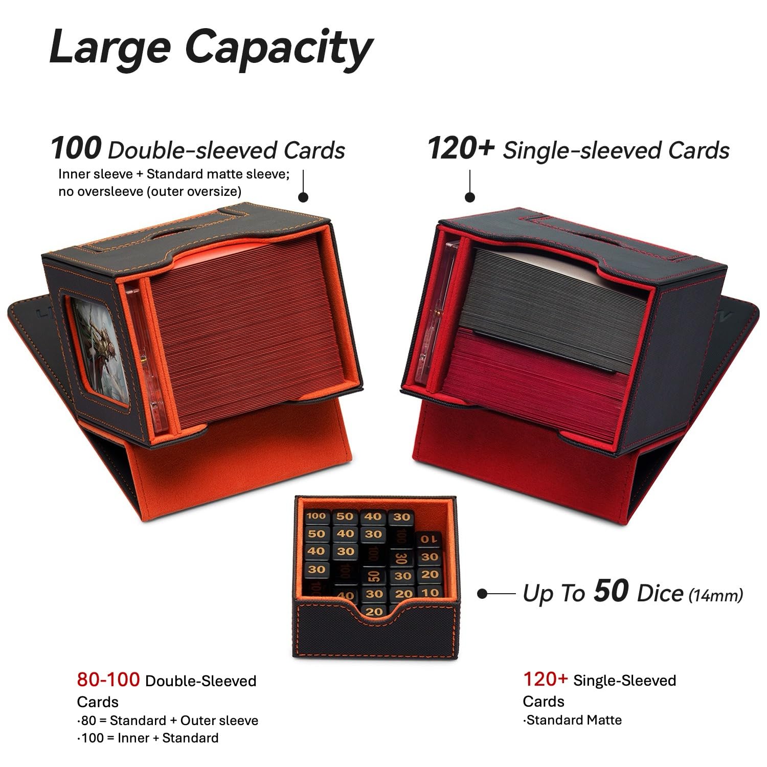 Mage Tech box includes a 35pt card holder to securely fit oversized commander cards.