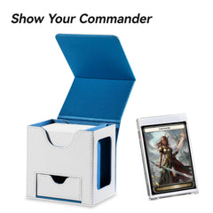 Mage Tech deck box features magnetic closure for secure transport and protection.