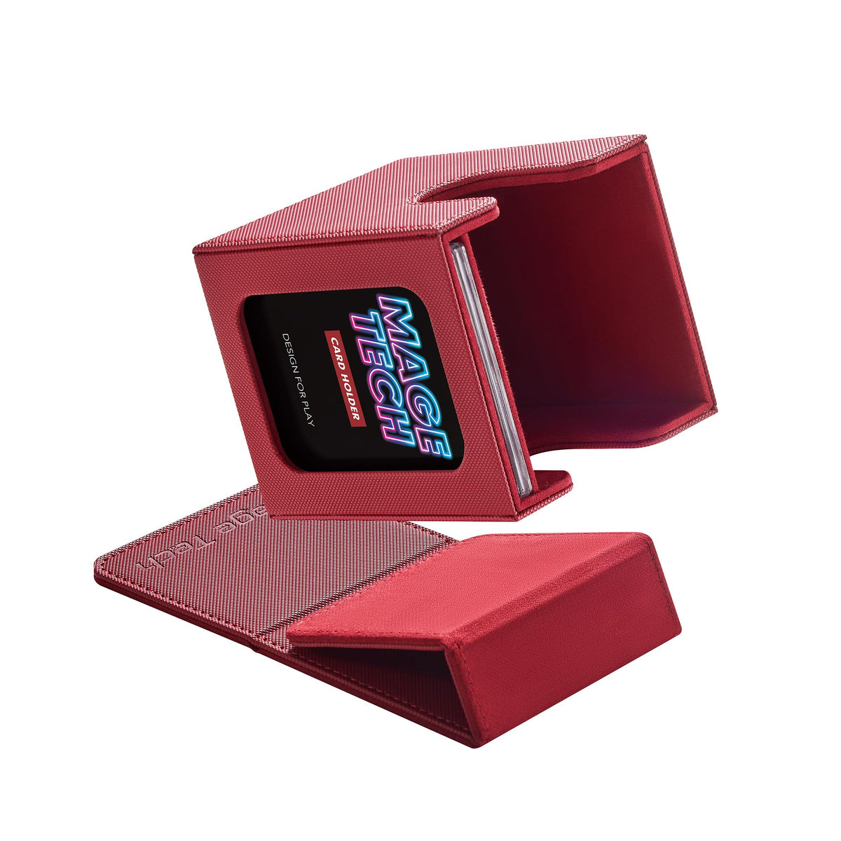 Mage Tech Commander Deck Box Lite with display window shows sleeved cards for quick deck checks