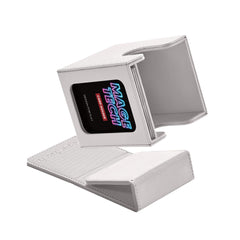 Mage Tech Commander Deck Box Lite displays sleeved commander cards through the clear window