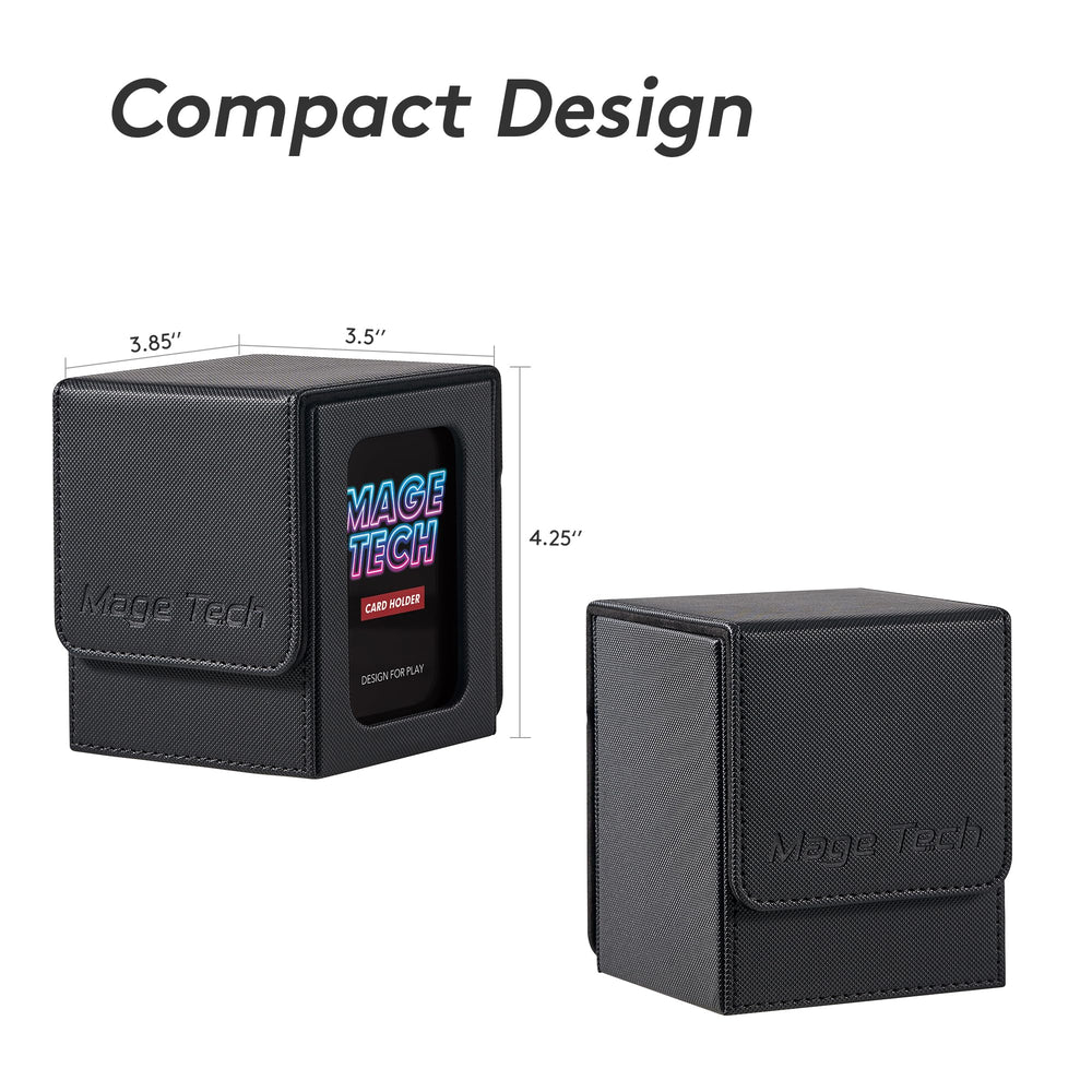 Mage Tech Commander Deck Box Lite detachable cover enables color customization and quick deck identification.