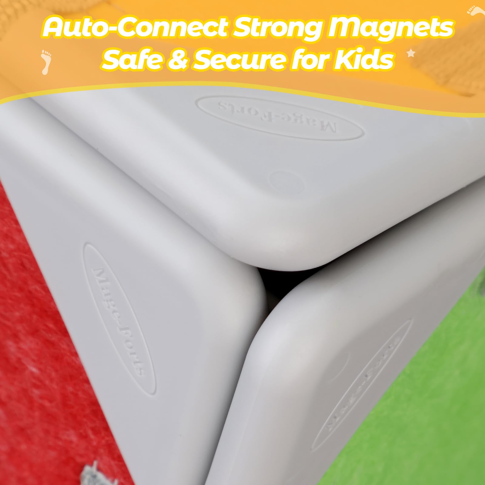 MageForts soft felt panels provide a cozy, durable surface for safe fort-building.