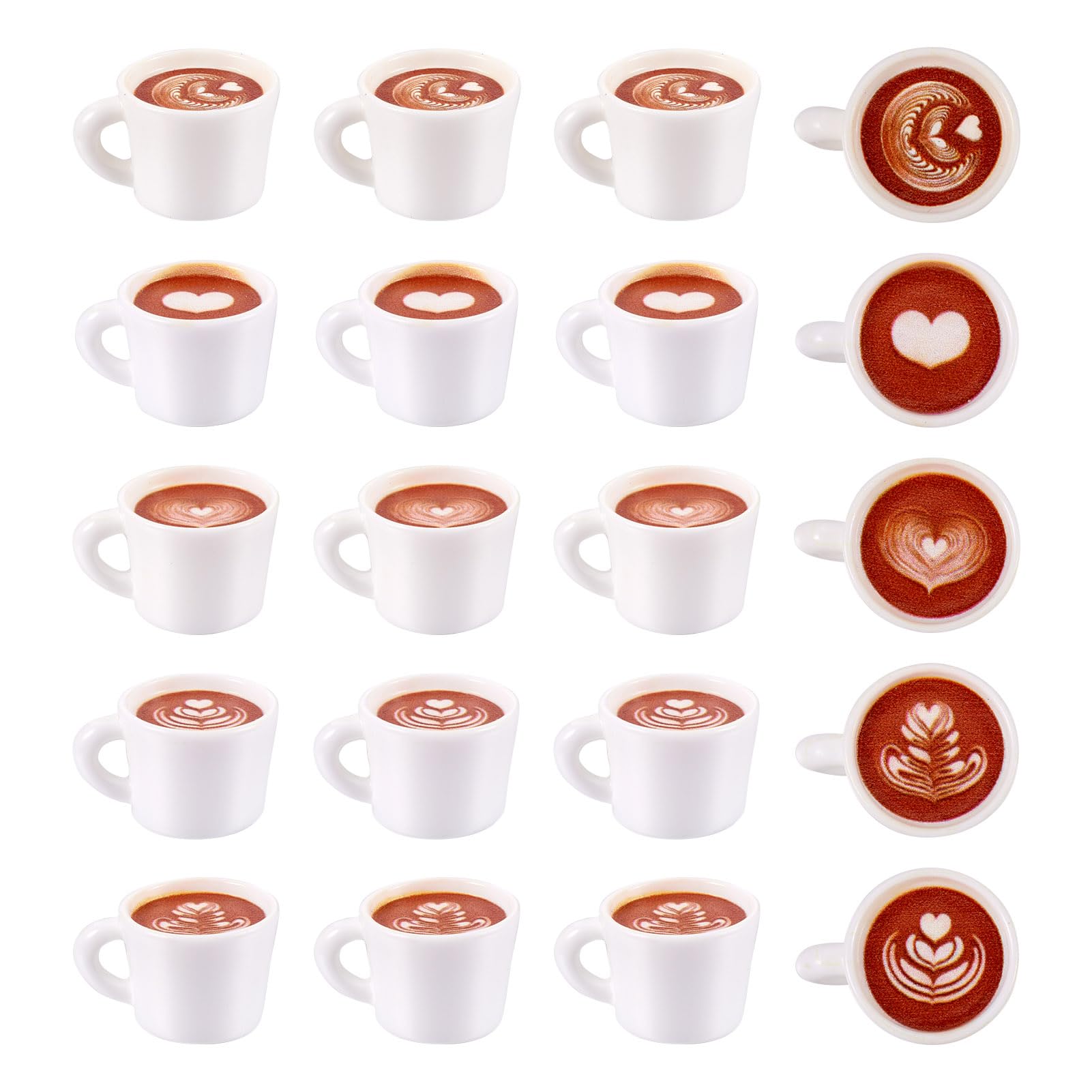 Magibeads resin coffee cup charm perfect for keychains and crafts.