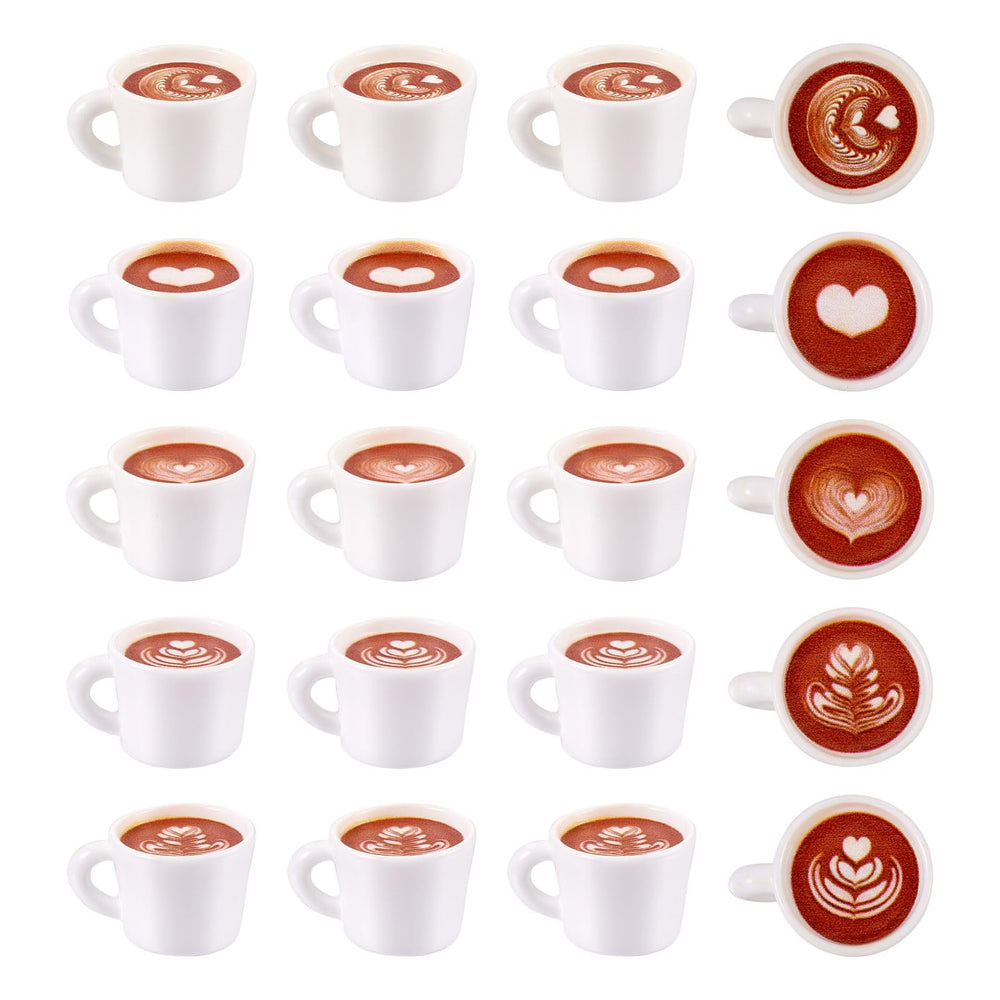 Magibeads resin coffee cup charm perfect for keychains and crafts.