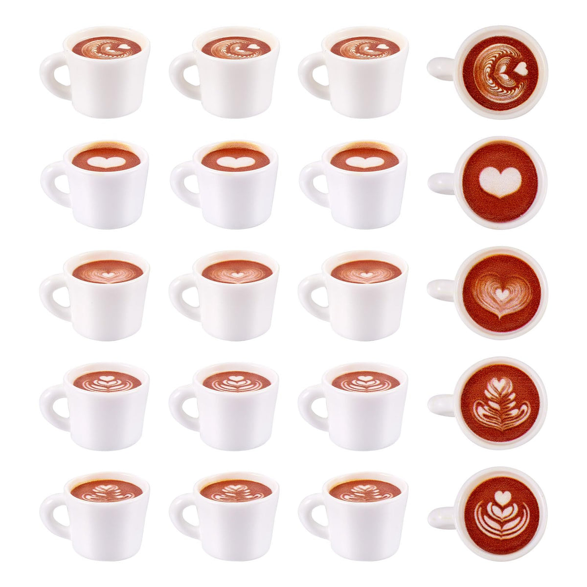 Magibeads resin coffee cup charm perfect for keychains and crafts.