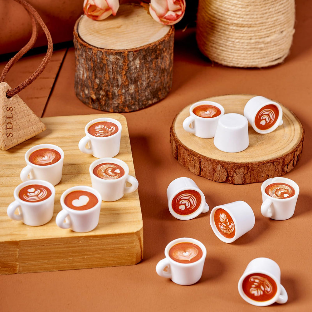Varied Magibeads coffee cup styles for creative resin projects.