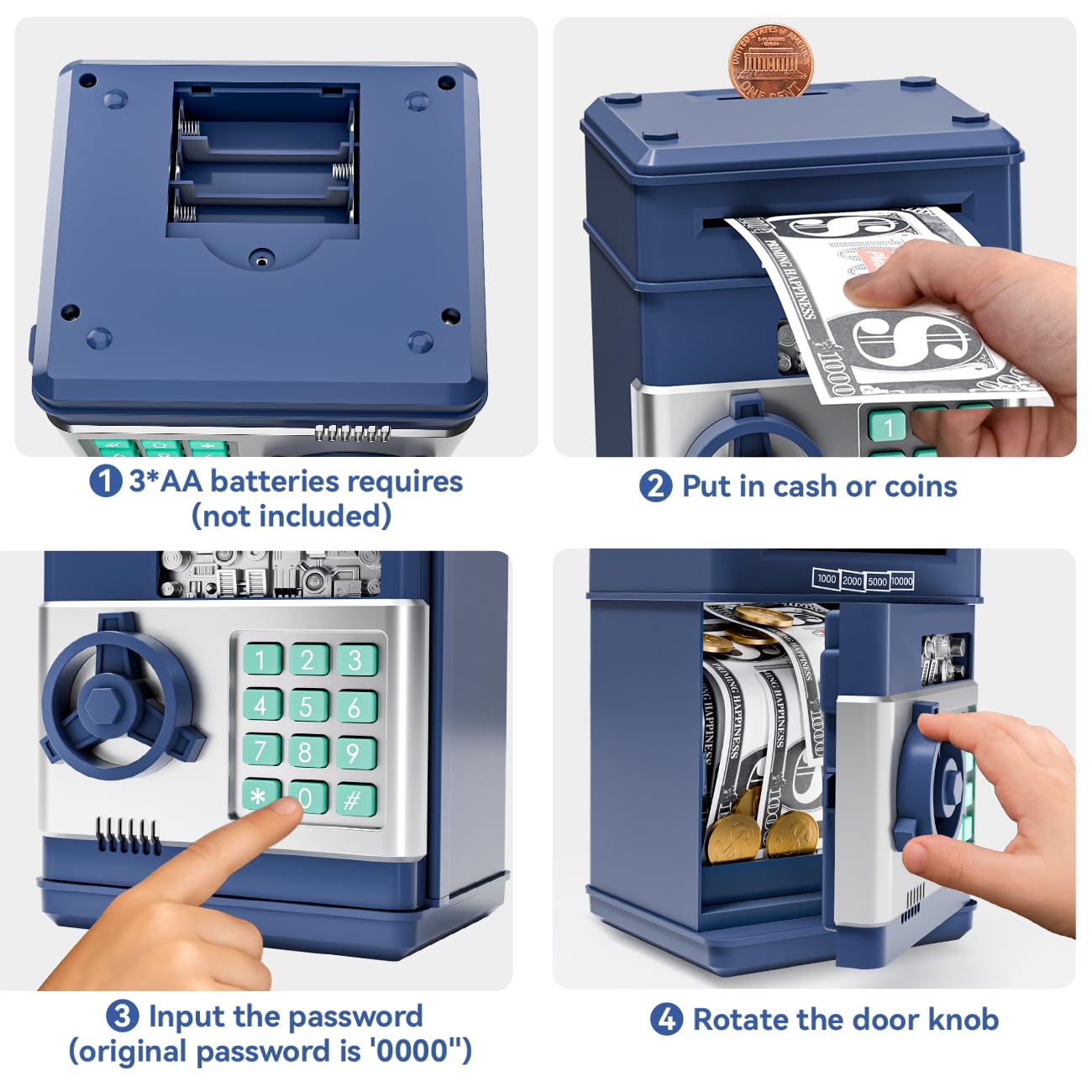MAGIBX Piggy Bank Automatic Banknote Roller simplifies deposits for kids