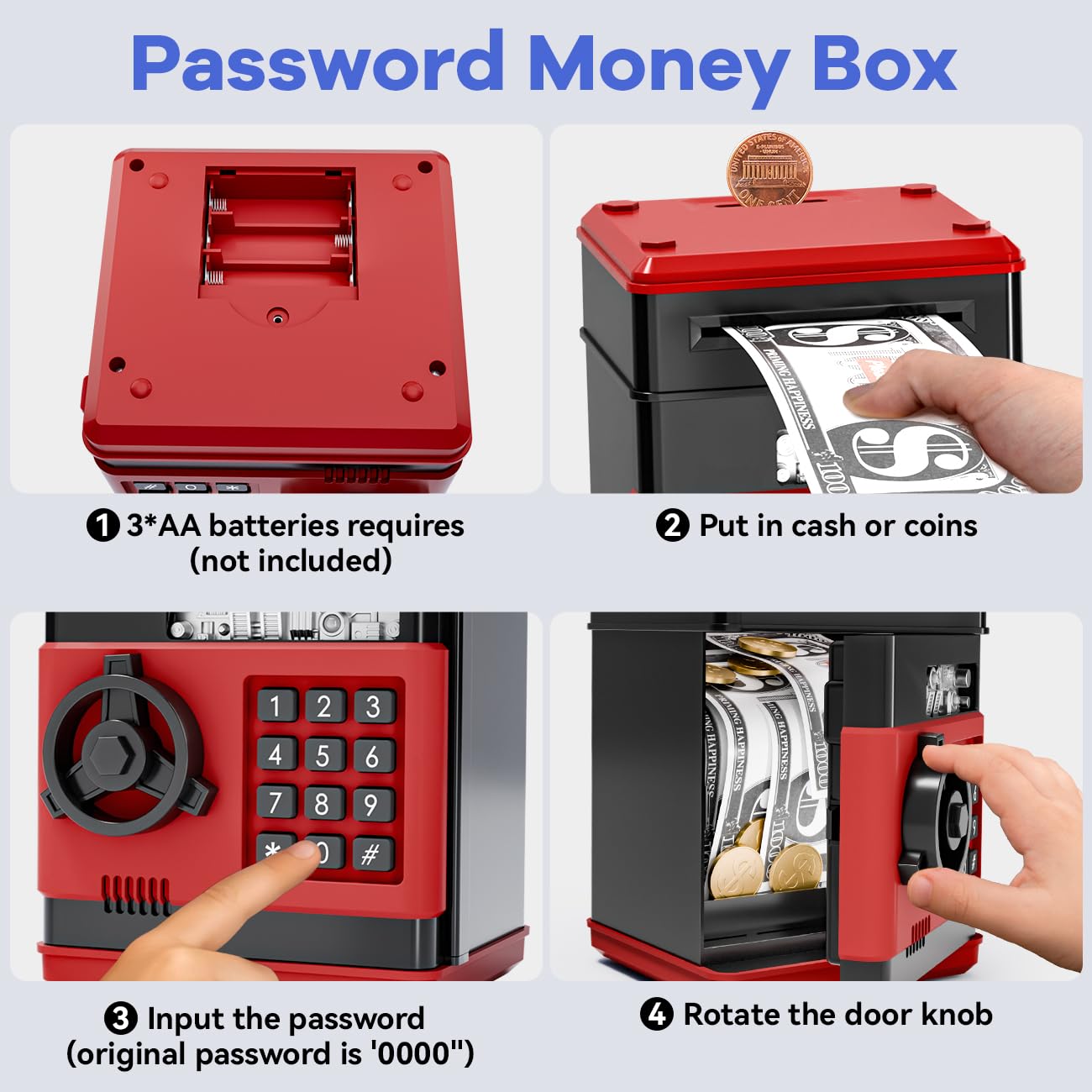 MAGIBX prop money included, ideal for teaching kids saving strategies through play.