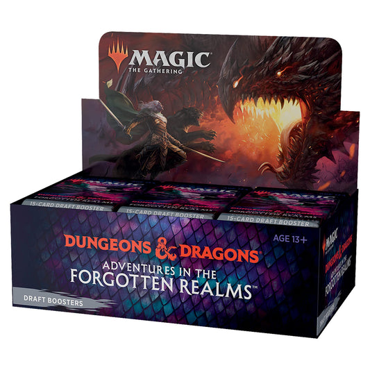 Magic The Gathering AFR draft booster box cover for group play and collection