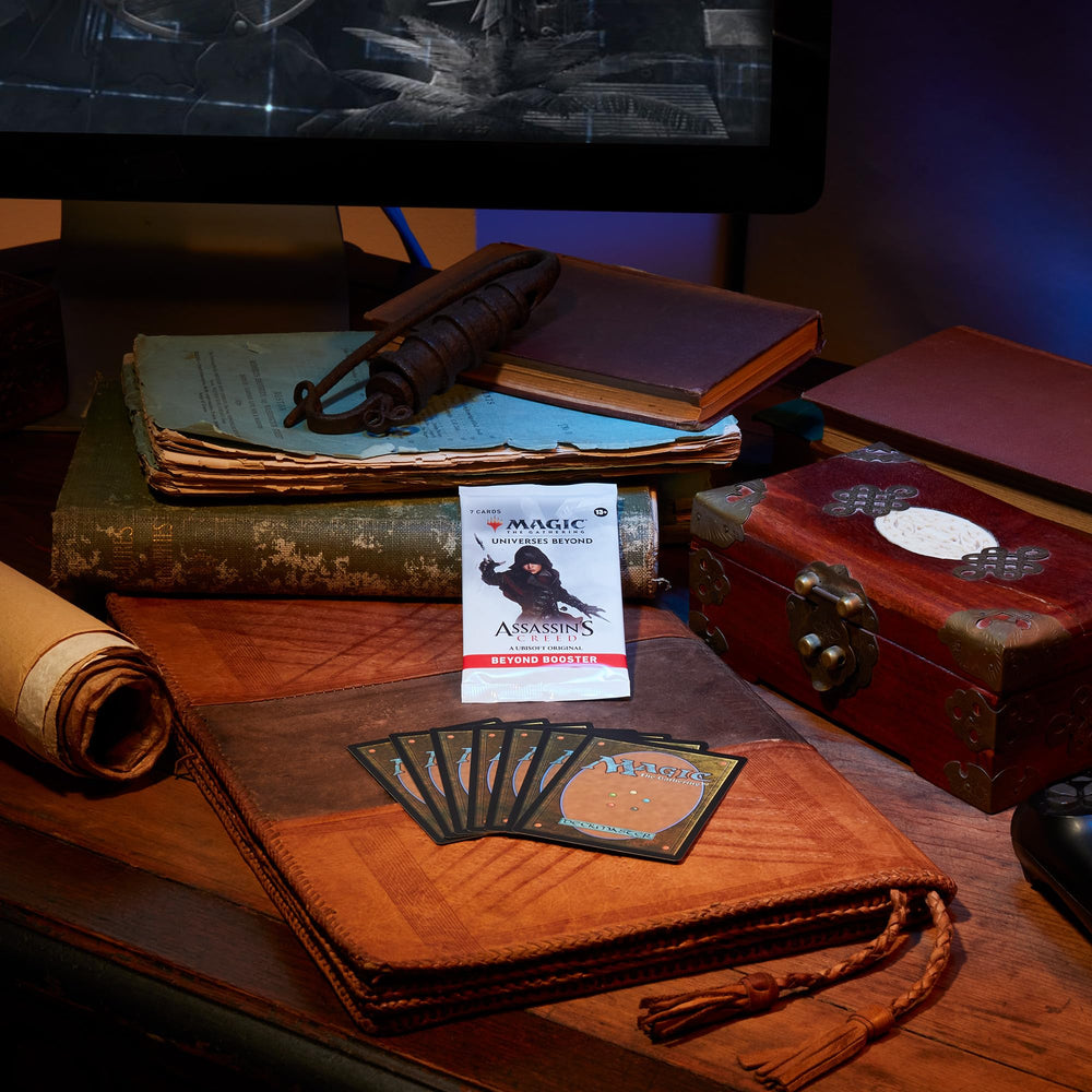 Magic: The Gathering Assassin’s Creed card storage box, keeps your cards organized and ready.